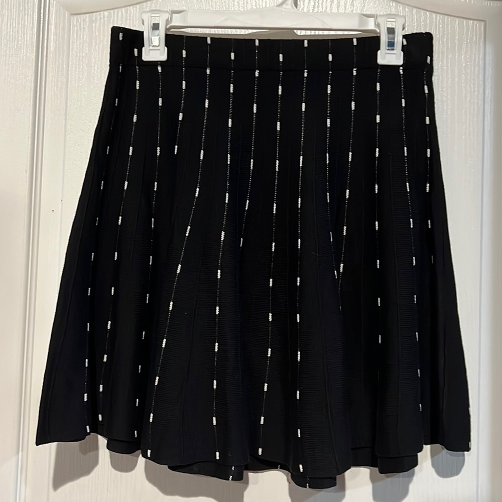 Candies Black & White striped Skater skirt. NWT Size Small